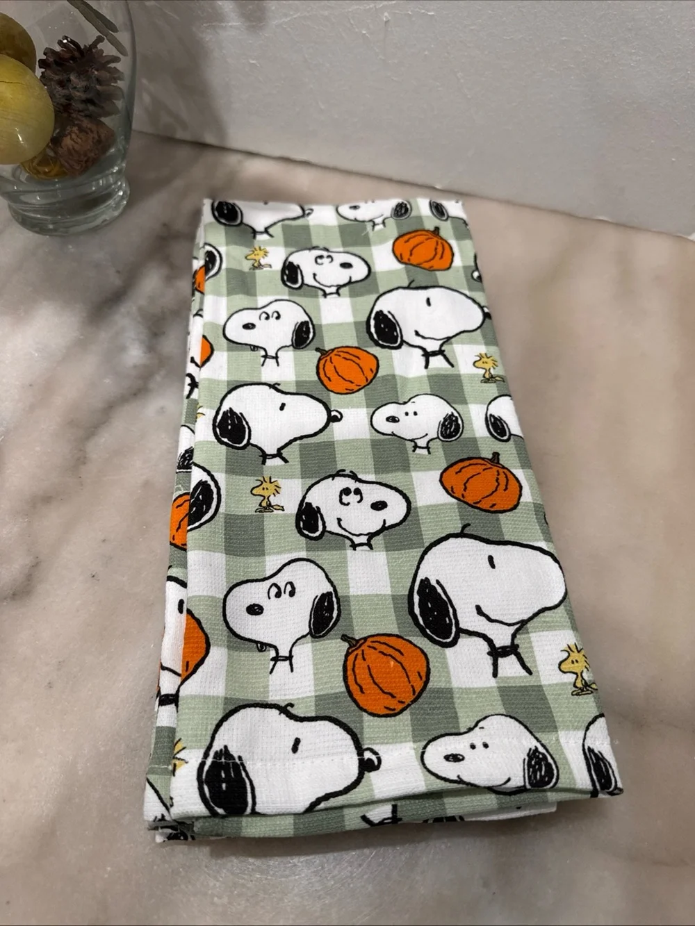 Peanuts Snoopy Pumpkin Green / 02 Kitchen Towel Set